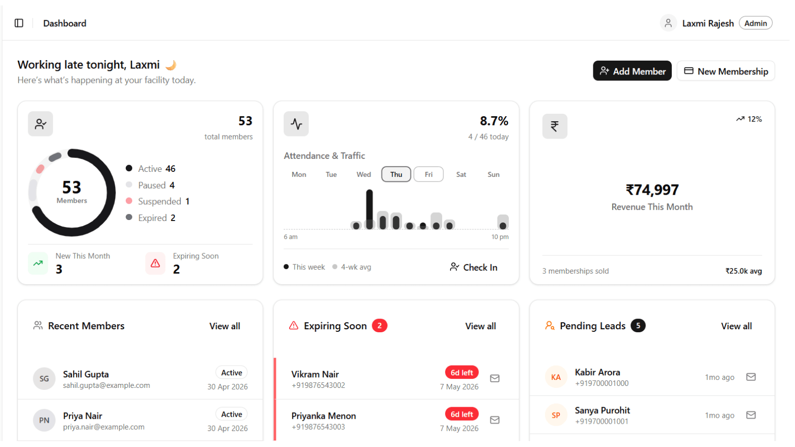 Admin Dashboard